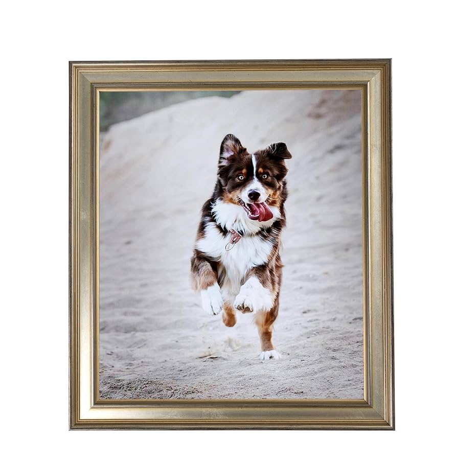 絵画 額縁　木製フレーム付き Amazon.co.jp: ArtToFrames 4x4インチ シルバー写真フレーム